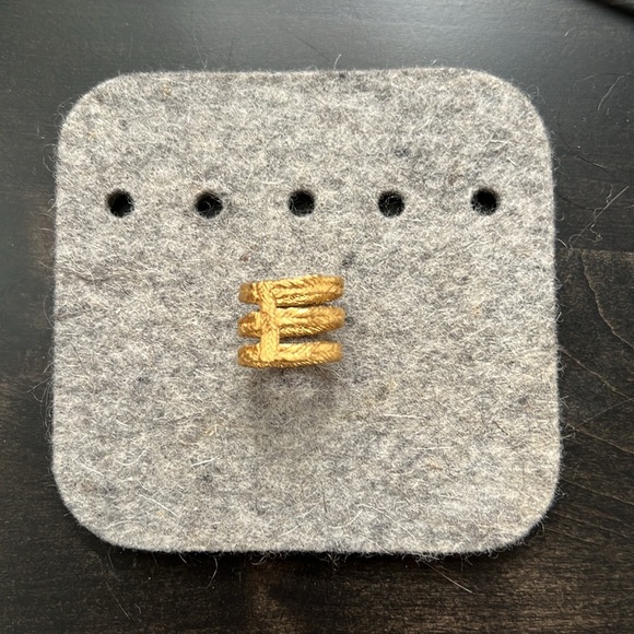 Merewif gold plated brass ring. Size 8 - Picture 2 of 5